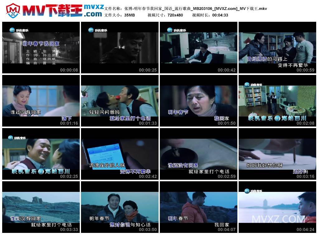 张博-明年春节我回家_国语_流行歌曲_MB203106